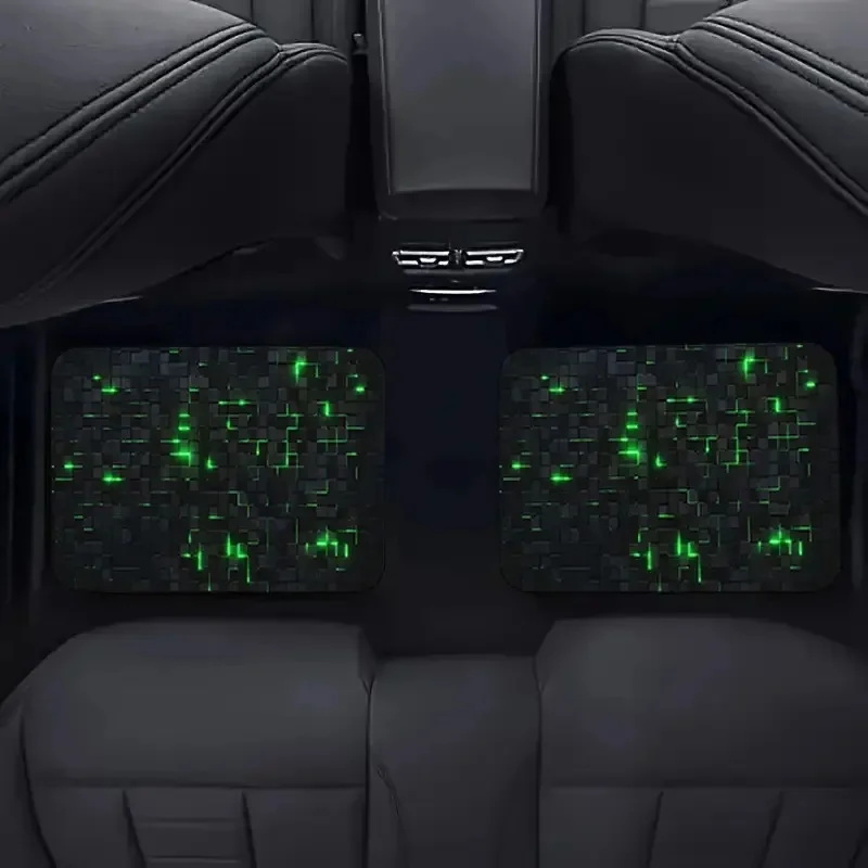 4pcs Car Floor Mats With Vibrant Geometric Patterns, Suitable For All Seasons And All Vehicles, Including Suvs. These Stylish Ca