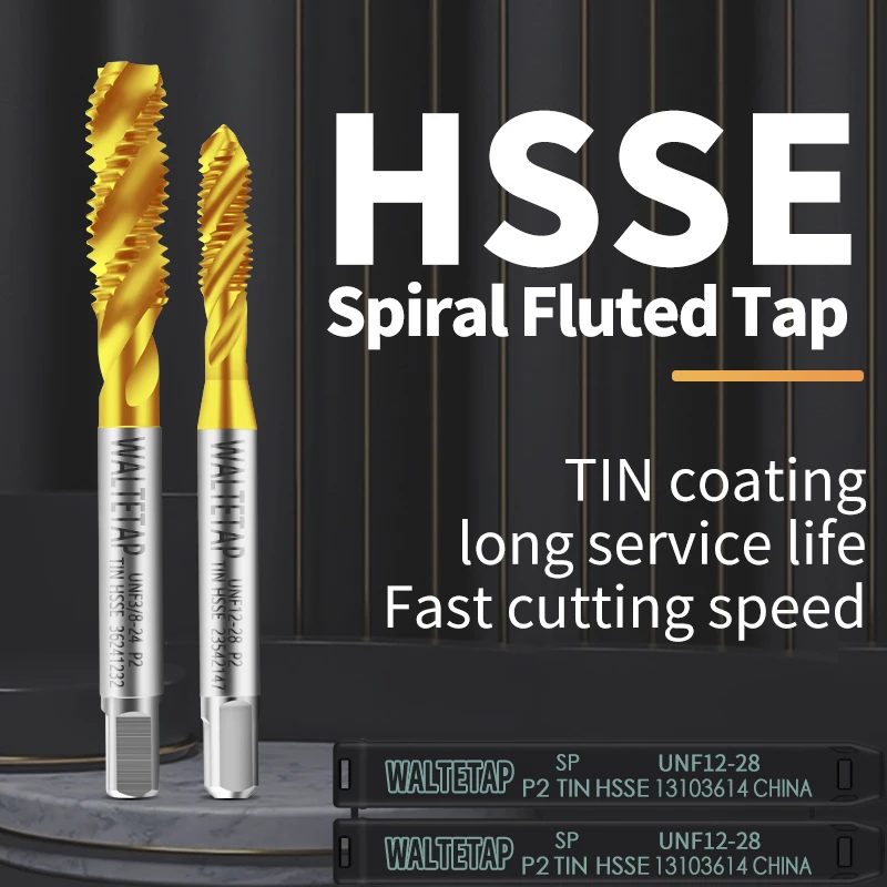 

HSSE-M35 With Tin Spiral Fluted tap UNF 0-90 0-80 1-72 2-64 3-56 4-48 5-44 6-48 6-40 8-36 UNS 8-40 3/16 Machine Fine Thread Taps