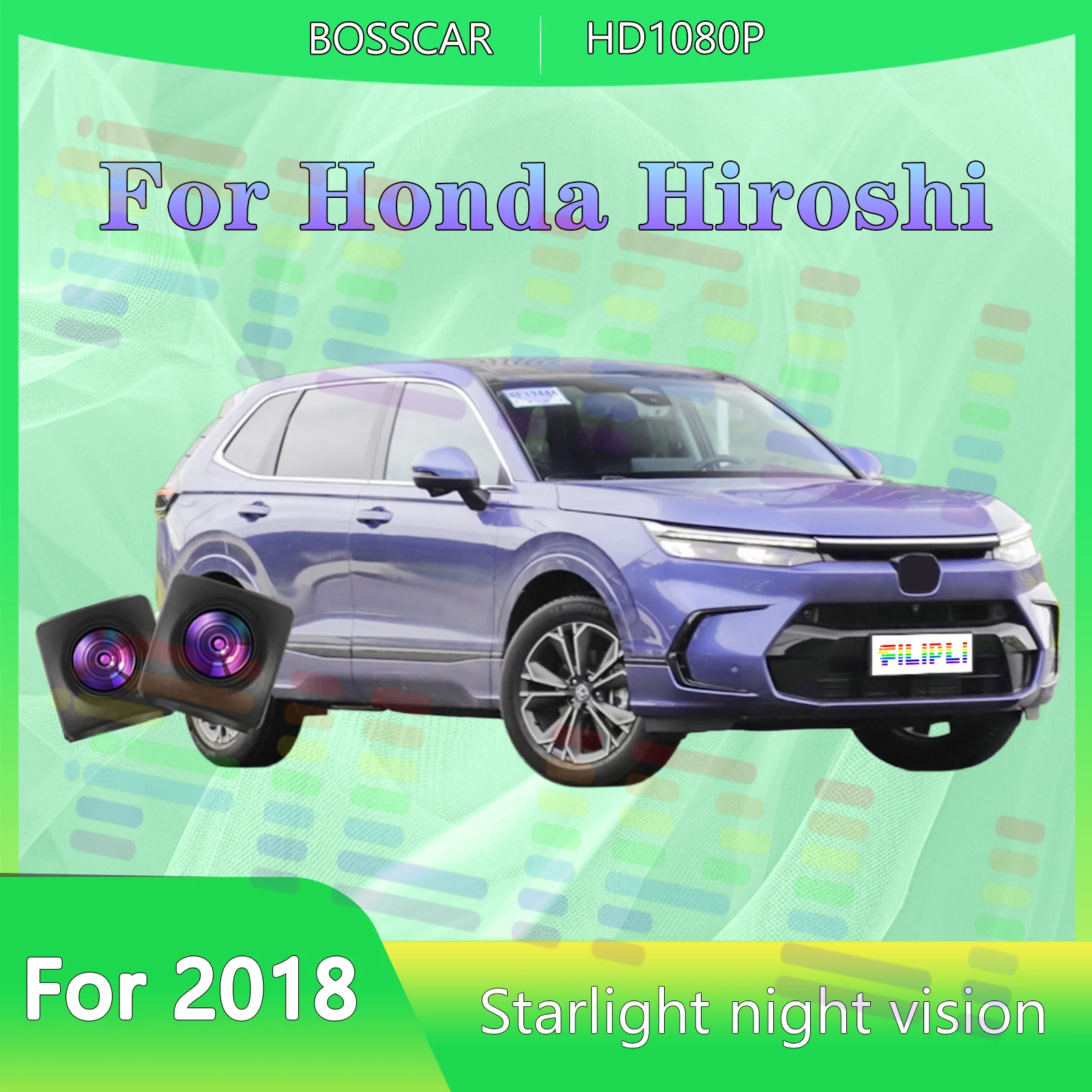 

BOSSCAR For Honda Hiroshi For 2018 High definition Car Rearview Camera Rearview Video Vehicle Camera Night Vision Reverse Camera
