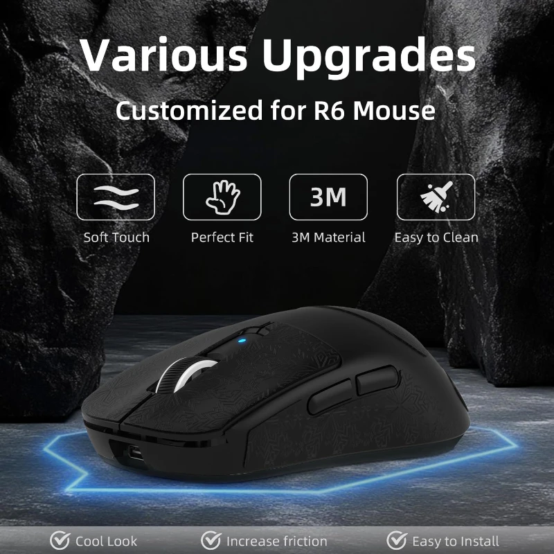 

E-Sports Anti-Slip Mouse Grip Tape + Skate Sticker - Compatible with For AJAZZ AJ179/AJ179 Pro