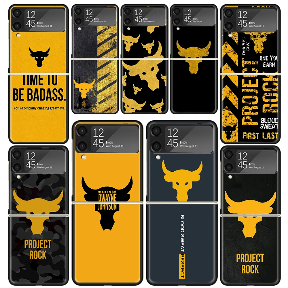 The Rock Dwayne Johnson ua Phone Case For Samsung Galaxy Z Flip6 Flip4 Flip5 Flip3 Cases Z Flip 6 3 4 5 5G Back Cover Shell Fund