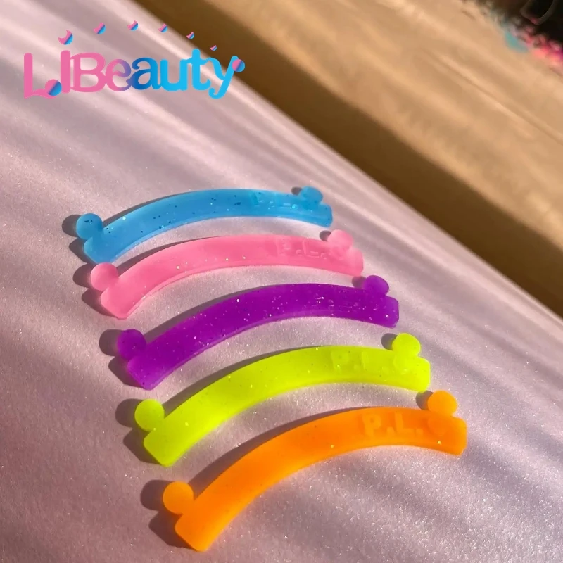 Libeauty 5 Pairs Rainbow Curler Ribbon Reusable Silicone Lash Lift Pads Cover Eye Lash Accessories Makeup And Beauty Tools