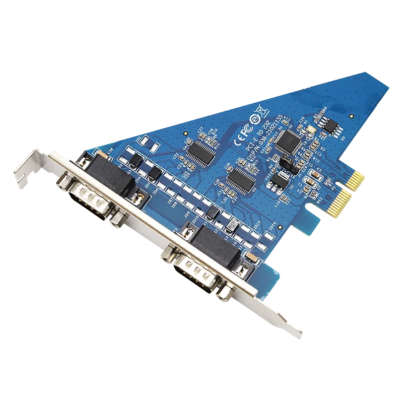 

Высокоскоростная последовательная карта UOTEK PCI-E в RS-232 2-портовый преобразователь RS232 в PCIE DB9 COM-адаптер UT-7912