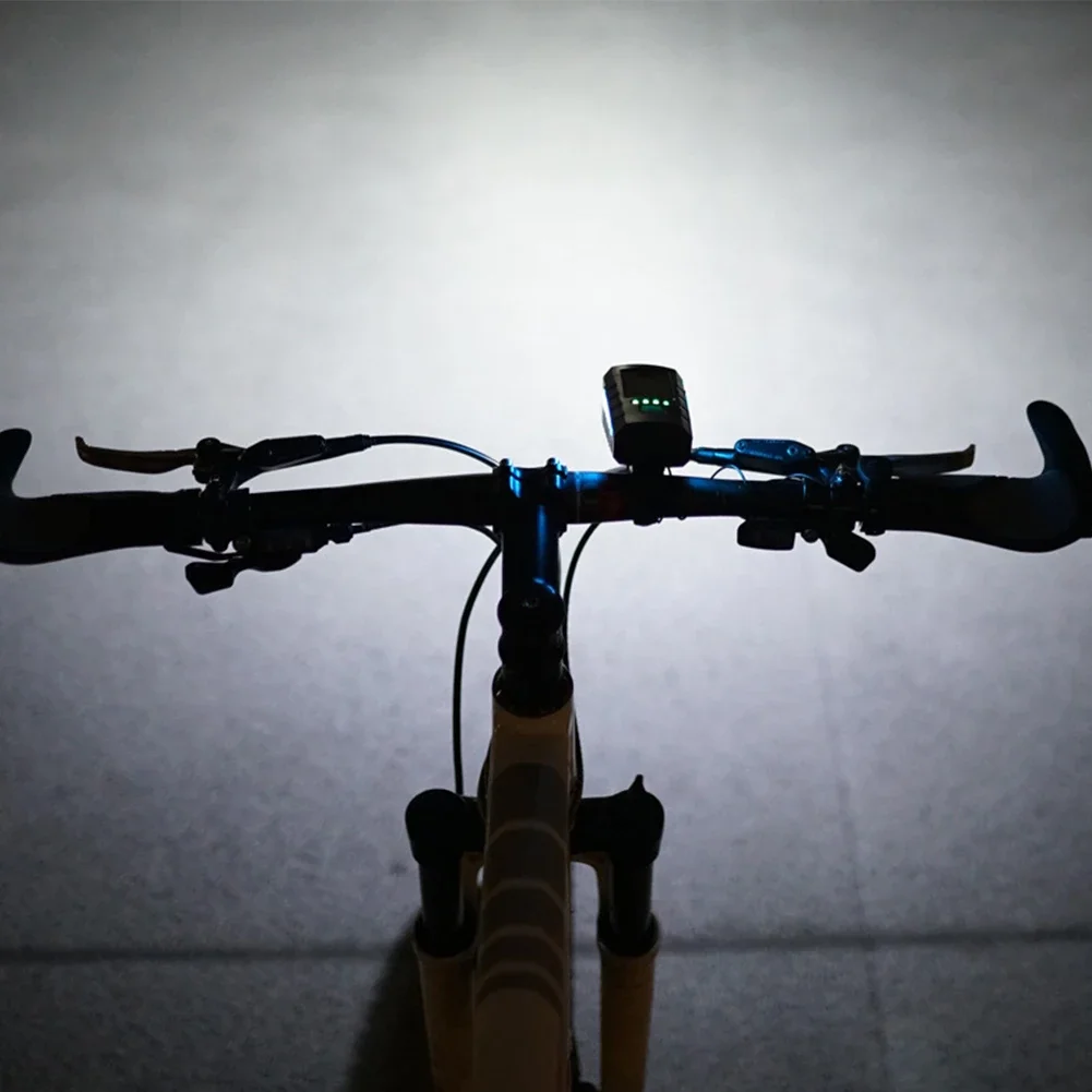 Solar MTB Road Bike Front Lamp USB Rechargeable LED Cycling Lantern Power Display High Beam Bicycle Flashlight for Night Riding