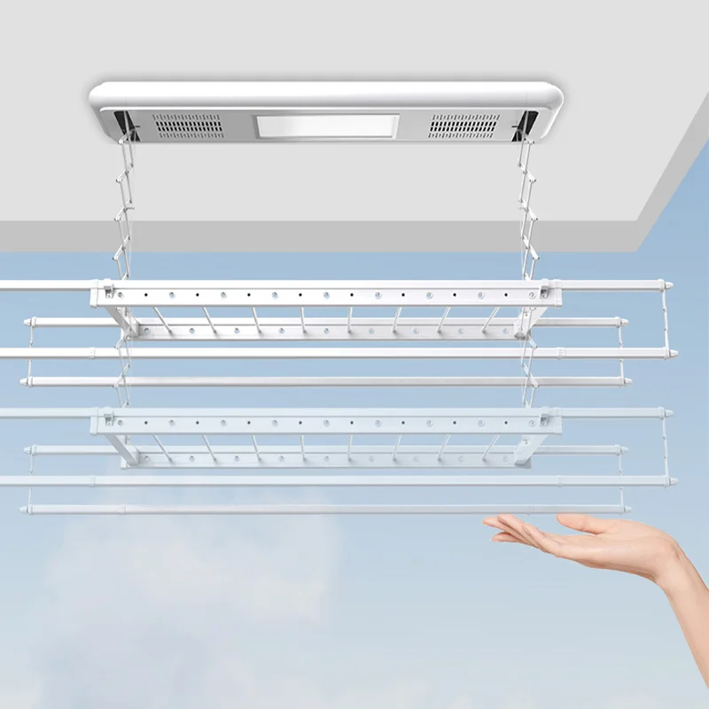 Electric Clothes Drying Rack With Built in Led Lighting and Energy Efficient Drying Features for Home