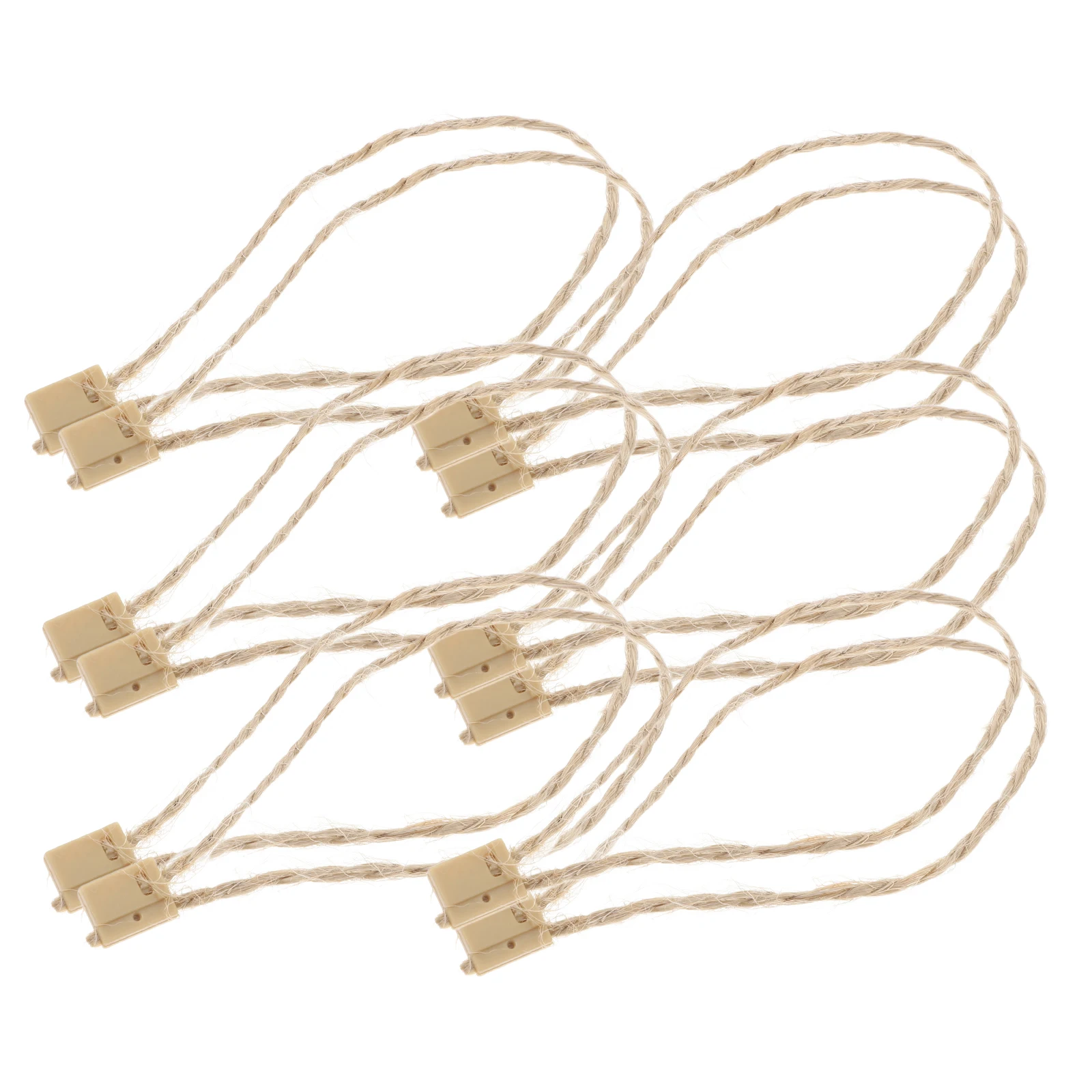 

100pcs Christmas Ball Hanging Rope Cord Anchors Gold Tag Fasteners Ornament PP Rustic Snap Lock Button Reusable For