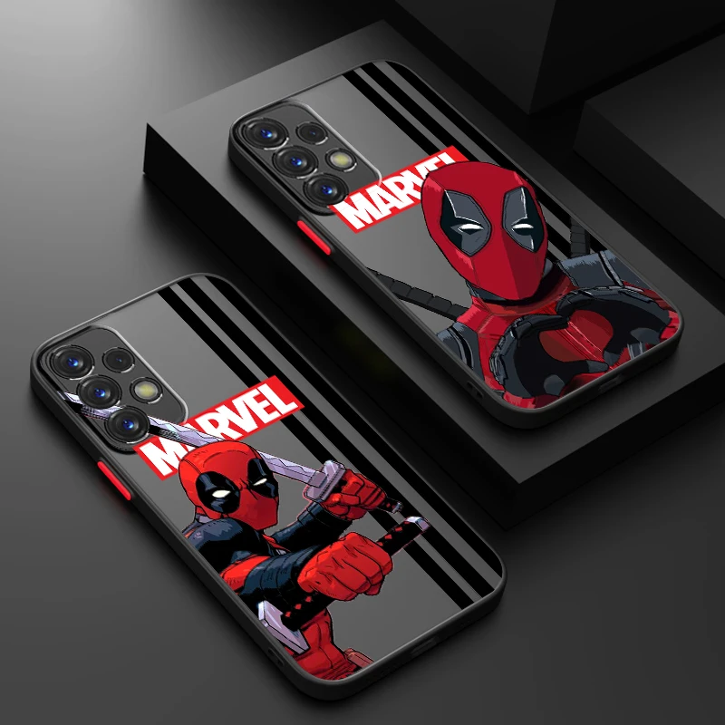 SpiderMan Deadpool Heroic Frosted Translucent For Samsung Note 20 A35 A03 A54 A31 A22 A34 A14 A24 A04 A55 5G Funda Phone Case