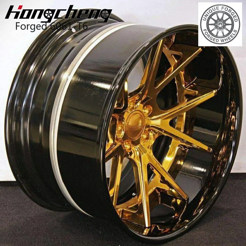 

26 Style 2 Pieces 3 Pieces 18-23 Inch Rims 5x100 5x112 5X120 5X114.3 Chrome Polish Gold Concave Deep Dish Sport Wheels