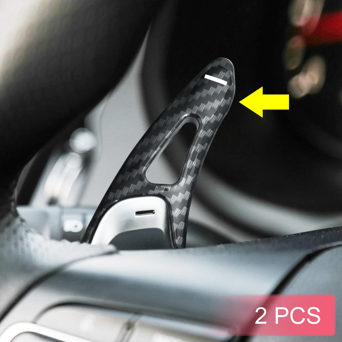 Image of Für 2018-2023 Kia Stinger CK Lenkrad Paddle Shifter Verlängerung Zierleisten Zubehör