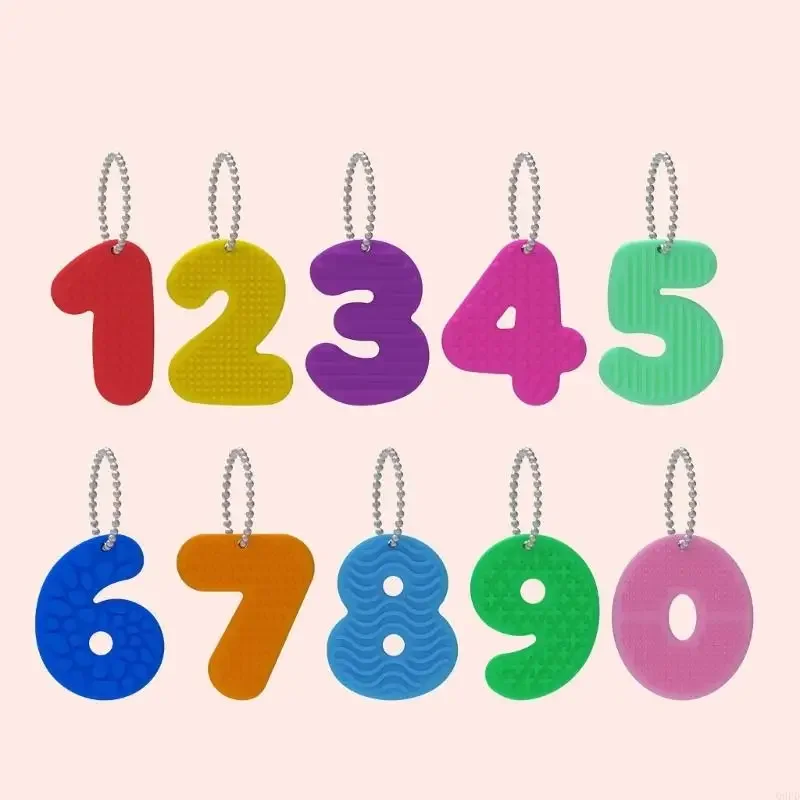 10Pieces Textured Silicone Calming Stones Sensory Toy For Preschool Emotional Soothing And Figure Early Learning Toy