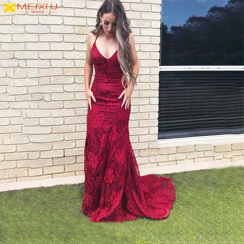 

Fantasy Lace Floral Fashion Suspender Elegant Female Evening Dress Applique Bridesmaid Formal Ball Cocktail Woman Clothes