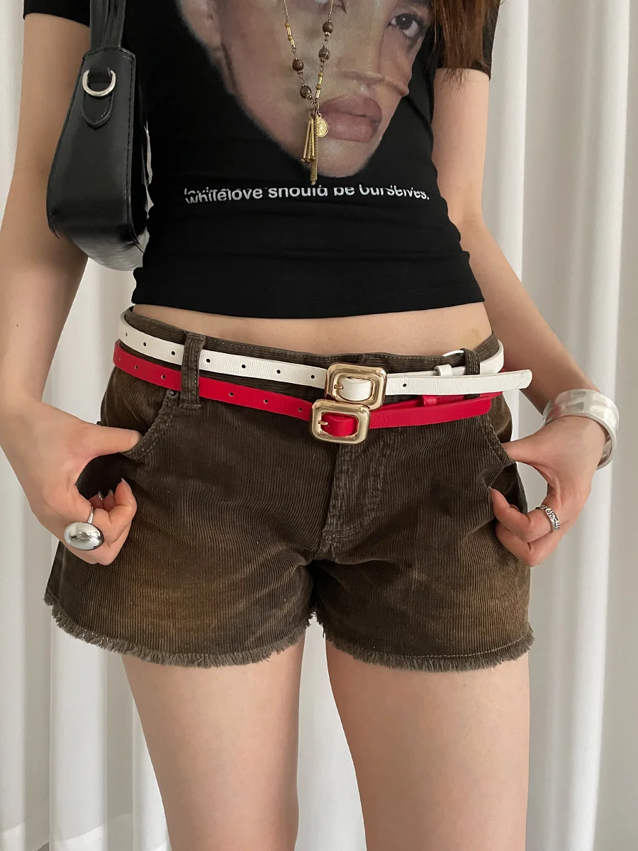 Fashionable Korean Style Thin Belt For Women 2025 New Model With A High-End Feel Versatile Belt To Wear With Skirts Jeans