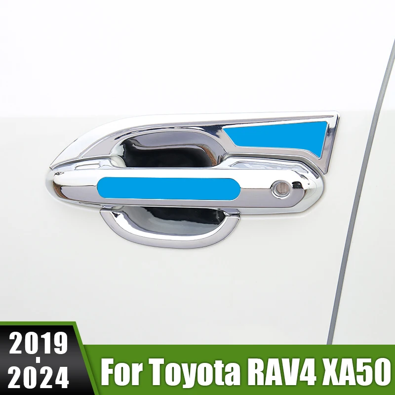 

For Toyota RAV4 XA50 RAV 4 Hybrid 2019 2020 2021 2022 2023 2024 Car Door Handle Outer Bowls Cap Protective Trim Decoration Cover