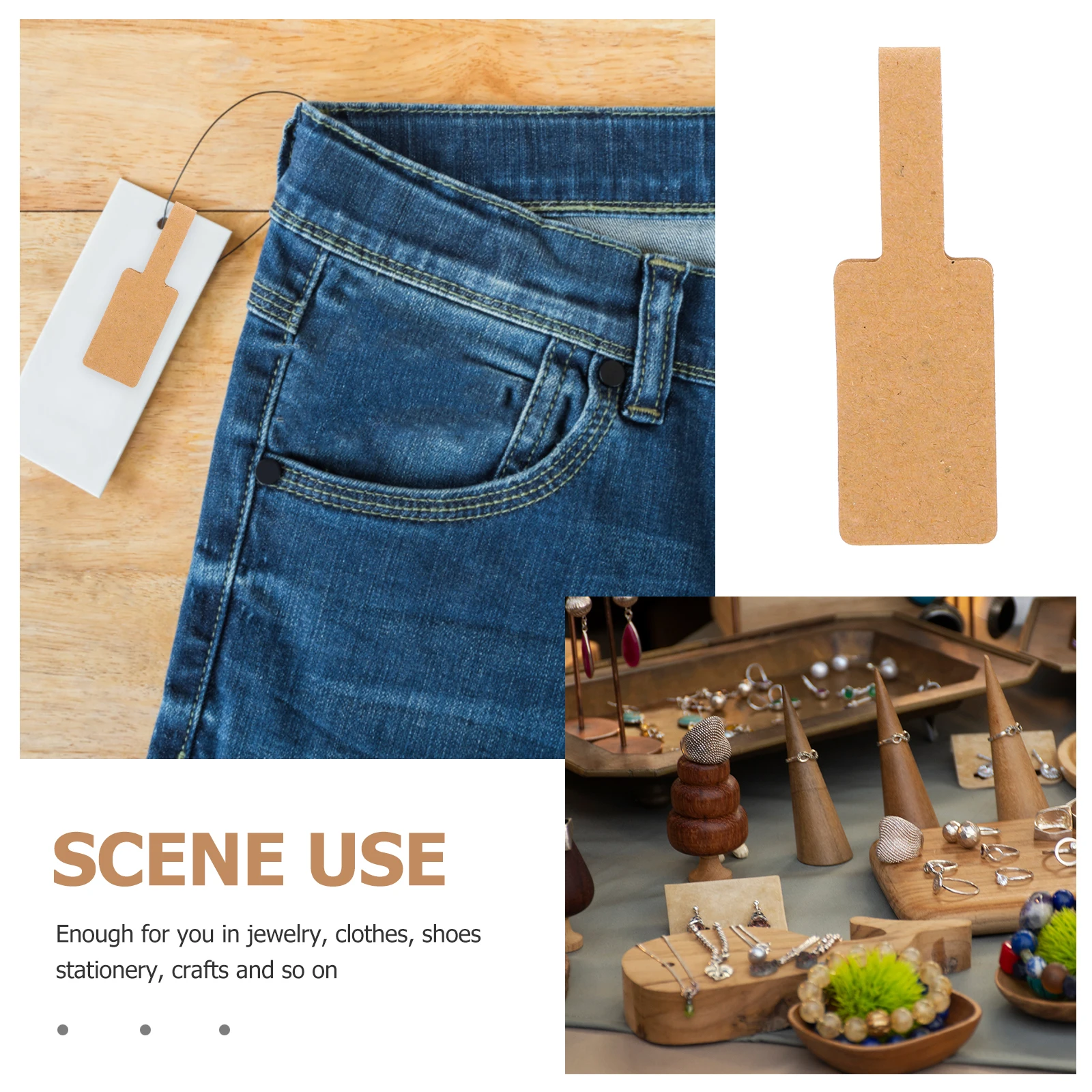 1 قطعة تسمية فارغة 10 سنتيمتر مربع كرافت ورقة معلقة العلامات للمجوهرات تسعير ملصقات خفيفة الوزن لاصق عرض تسميات مكتب #4