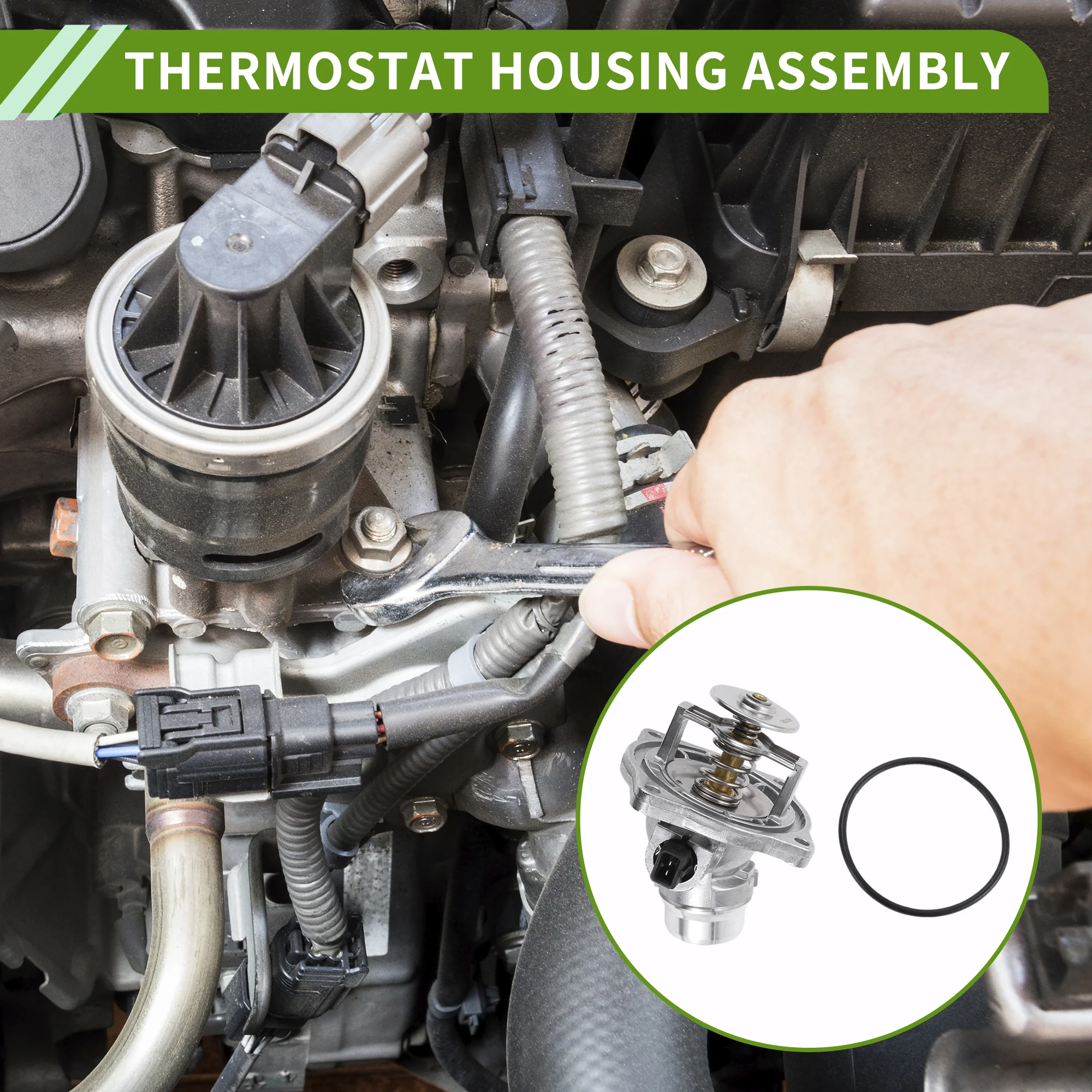 

X Autohaux корпус термостата охлаждающей жидкости двигателя в сборе для BMW E39 540i E38 740i 740iL E53