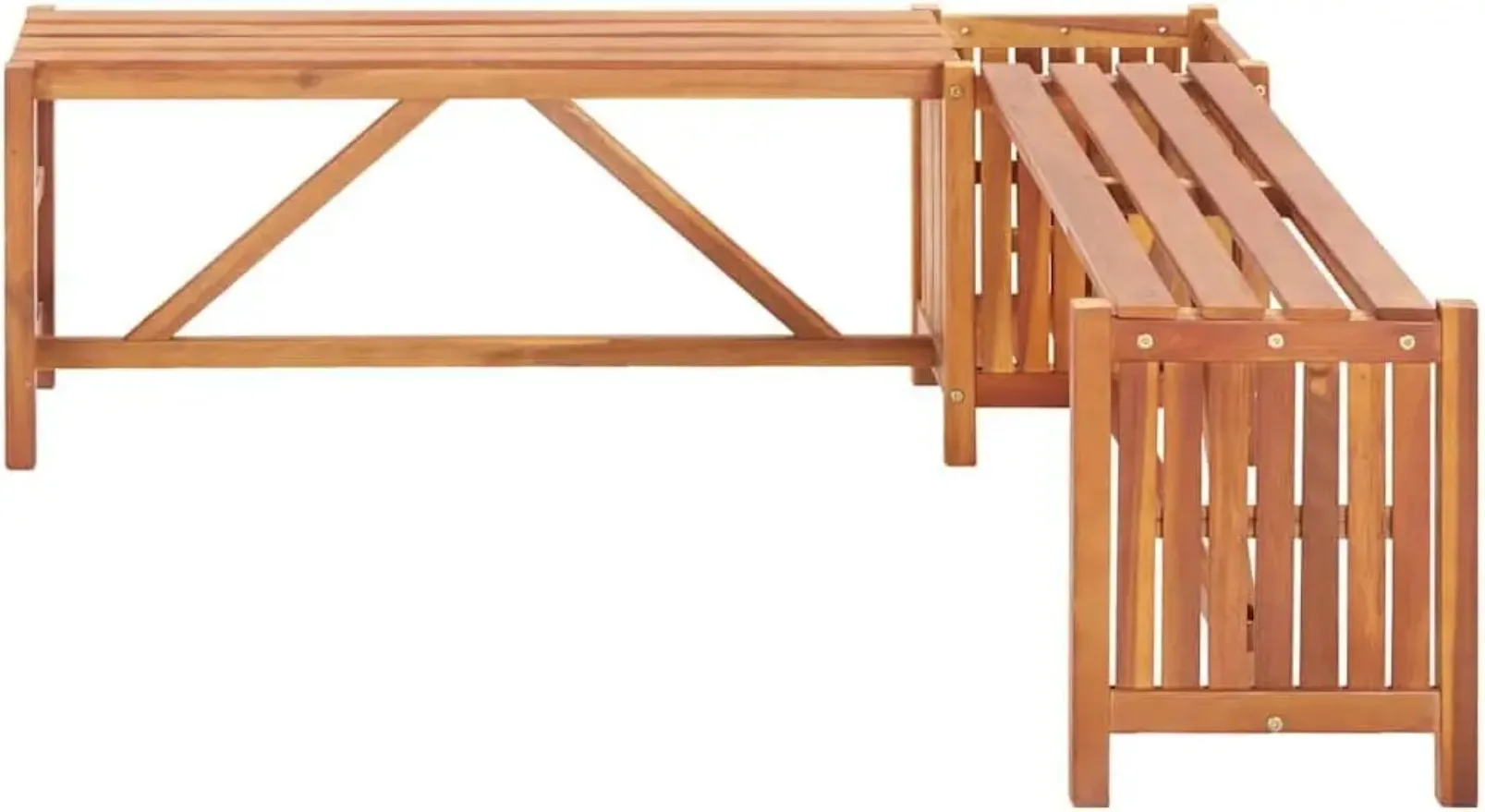 

Weather-Resistant Outdoor Seating - Versatile Garden and Deck Furniture with Planter Box - 46"x46"x15.7"