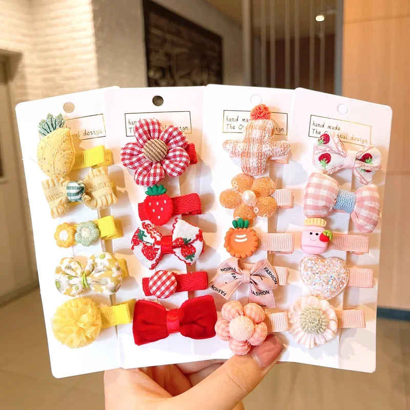

A Child Bow Flower Headdress Girl Hair Clip Korean Accessories for Women