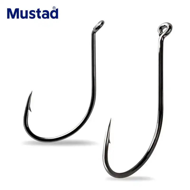 Mustad 10546NP anzuelo invertido sin enredos con barbas para lubina - imagen 2