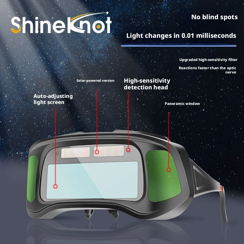 SHINEKNOT Welding Goggles With Dimming And Anti Strong High-Definition Lenses For Welding Protection And Welder Eye Protection