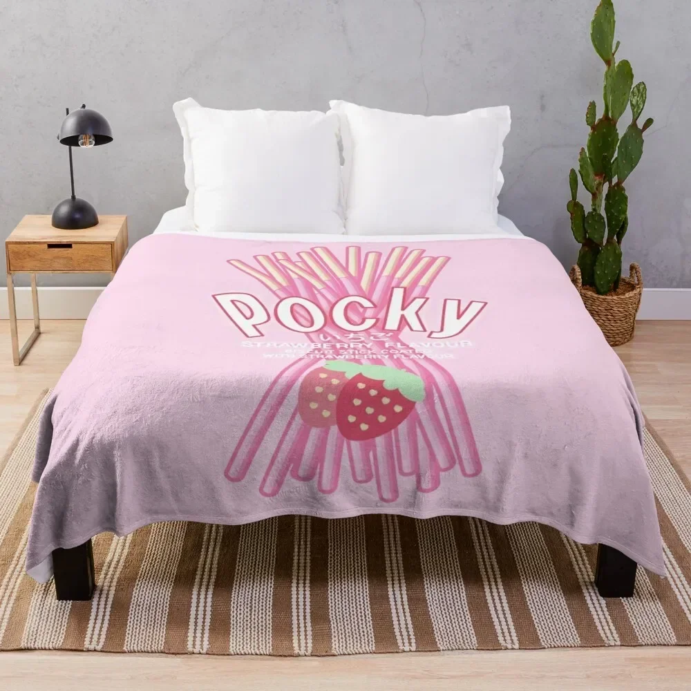 

Strawberry Japanese pocky sweet Throw Blanket Flannels For Baby Single Beach Blankets