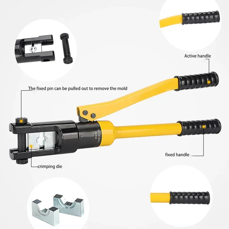 ใหม่ขนาดเล็ก YQK-240 คู่มือไฮดรอลิกคีมไฮดรอลิก CRIMPING คีม CRIMPING คีม 16-240 สแควร์