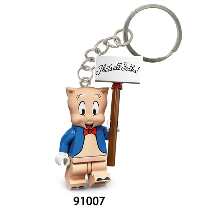 Disney Film Anime Robot Bouwstenen Sleutelhanger Cartoon Kleine Pop Model Speelgoed Mannen Vrouwen Auto Tas Charme Hanger Paar Gift