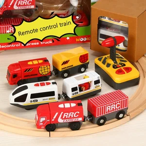 RC Electric Train Set For Children, Diecast Slot Toy, Standard Wooden Train Trail, Railway Battery, Christmas Tree Assembly, Car Toys 10 Main Sales Aeromodelo Pousing Train - №4