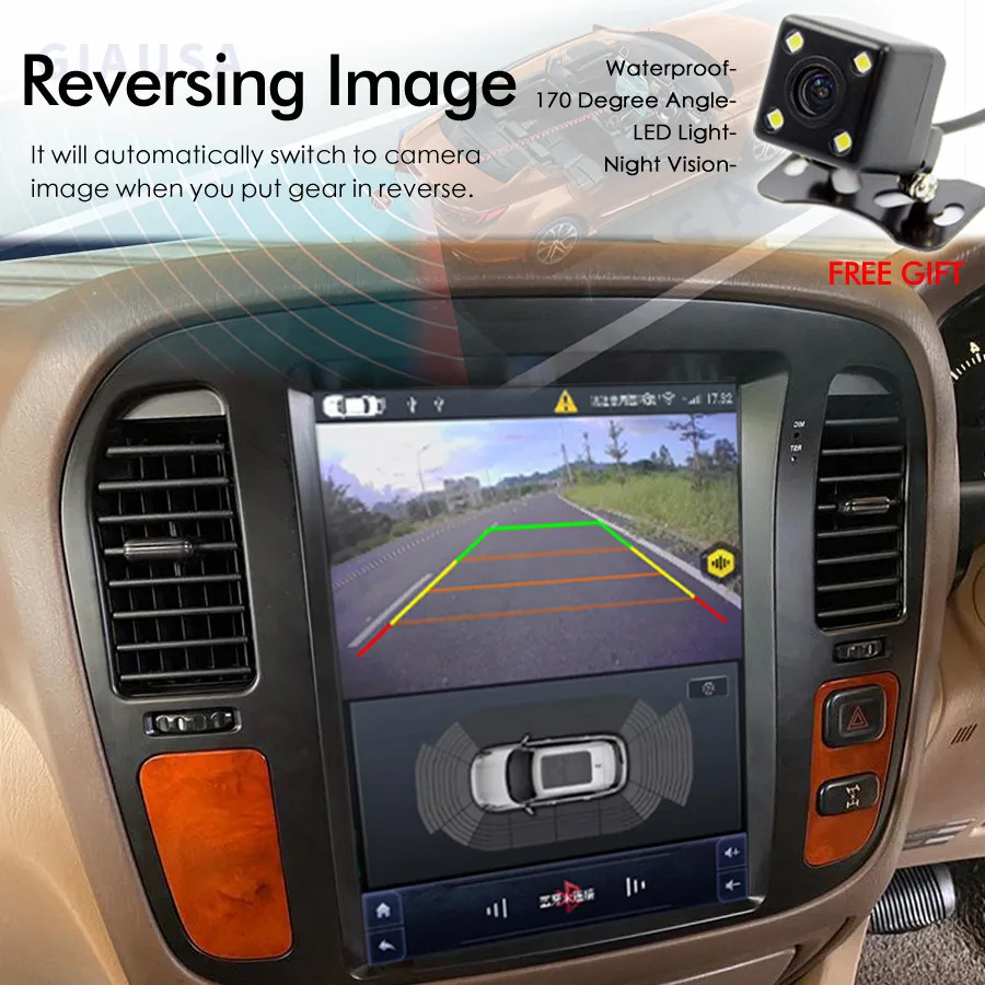 Car Radio Android 13 For Toyota Land Cruiser 100 LC100 1998 - 2002 Stereo Multimedia Player GPS Navigation CarPlay