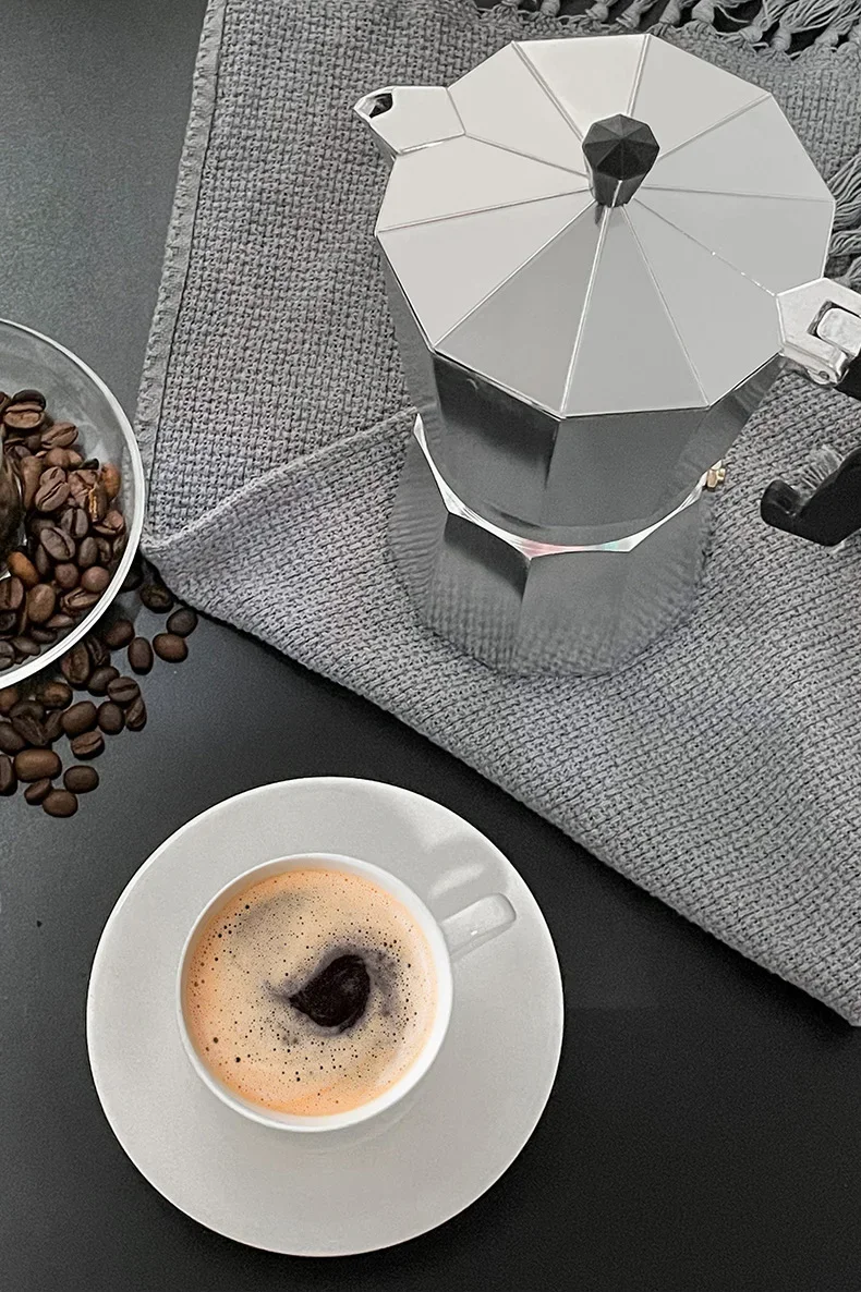 Conjunto elétrico Moka Pot Combo, Espresso Maker com válvula avançada, autêntico café italiano, 220V