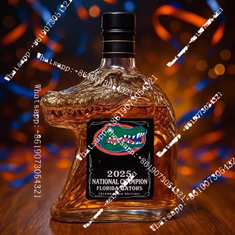 

Home glass sparkling wine bottle craft wine bottle high borosilicate creative crocodile shark sparkling wine glass bottle