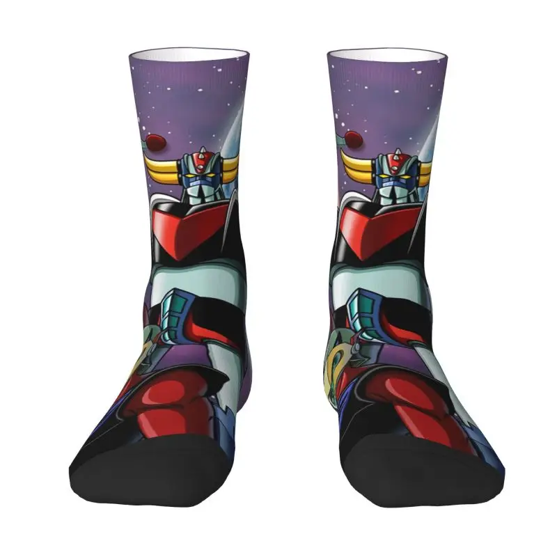 Grendizer Goldrake UFO Robot Men's Crew Socks Unisex Novelty 3D Printing Anime Manga Dress Socks