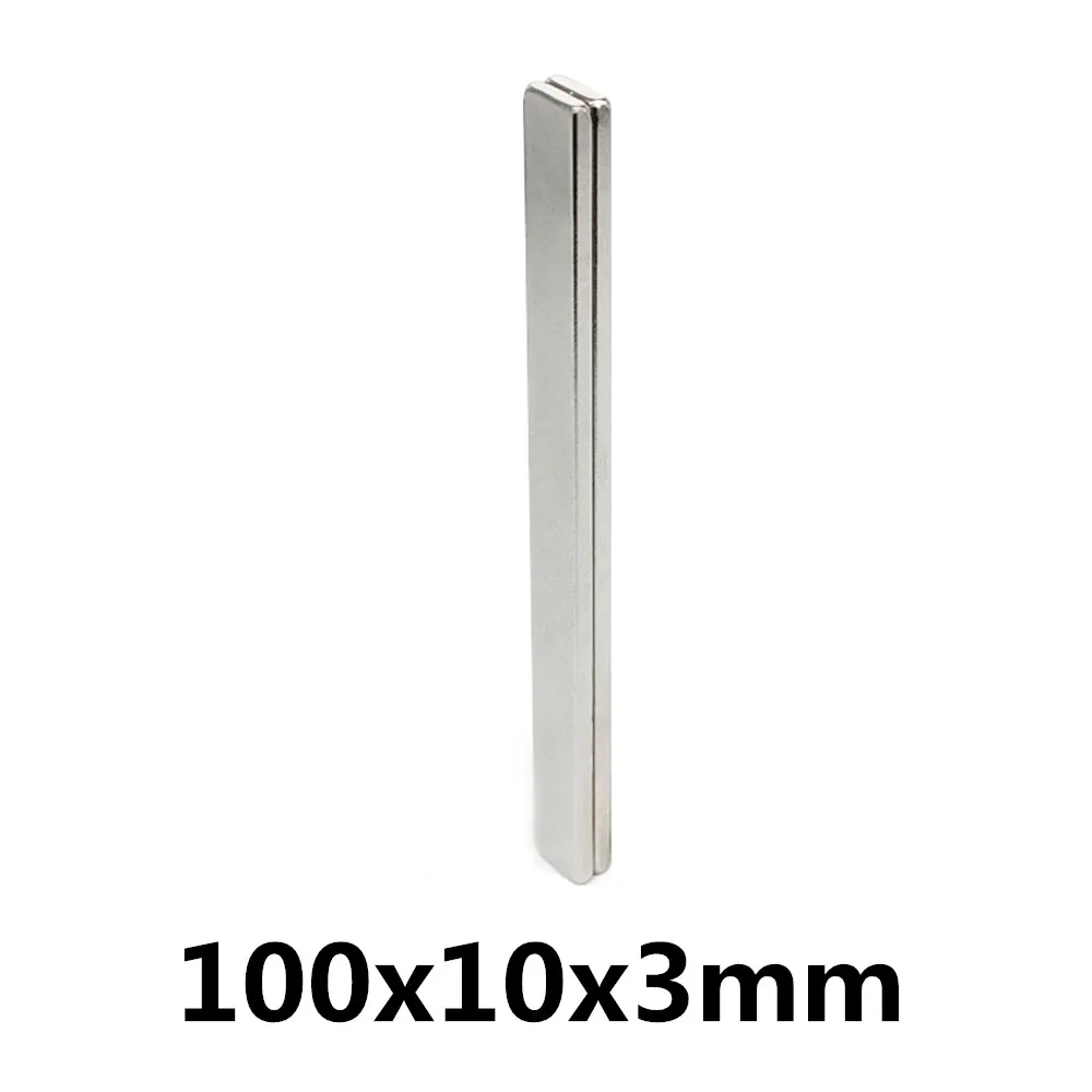 2/3/5/10/15/20PCS 100x10x3 Longer Quadrate Rare Earth Neodymium Magnet N35 Block Permanent Neodymium Magnet 100x10x3mm 100*10*3