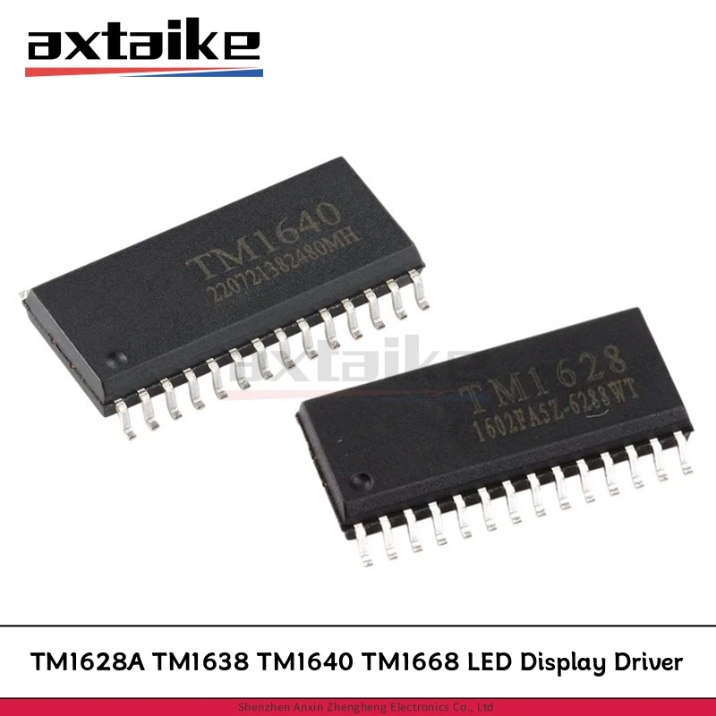 

10PCS TM1628 TM1638 TM1640 TM1628A SOP-28 TM1668 SSOP-24 SOP-24 LED Digital Tube Display Driver Controller IC SMD