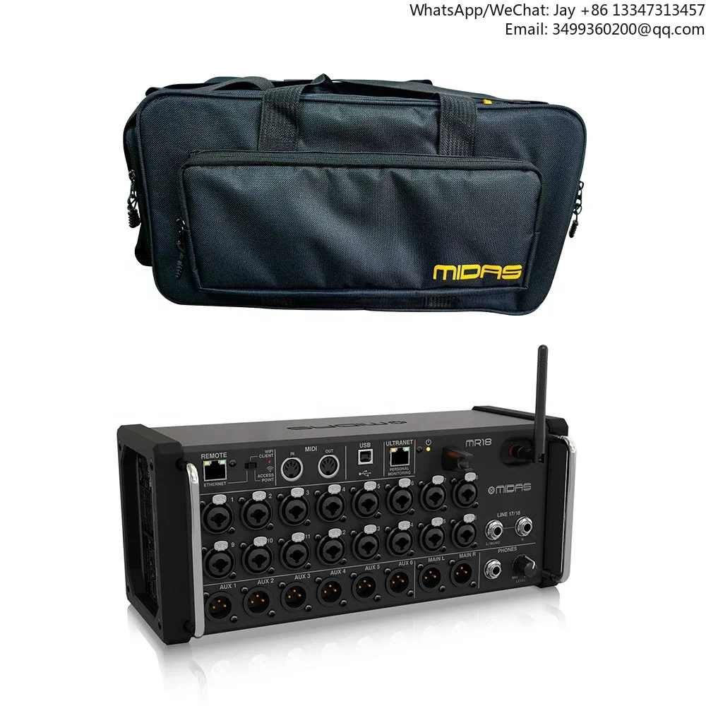 

Цифровой микшер MR18 и портативная сумка, комплект музыкального оборудования, 18-канальная стойка с системой Pa для студии и сцены