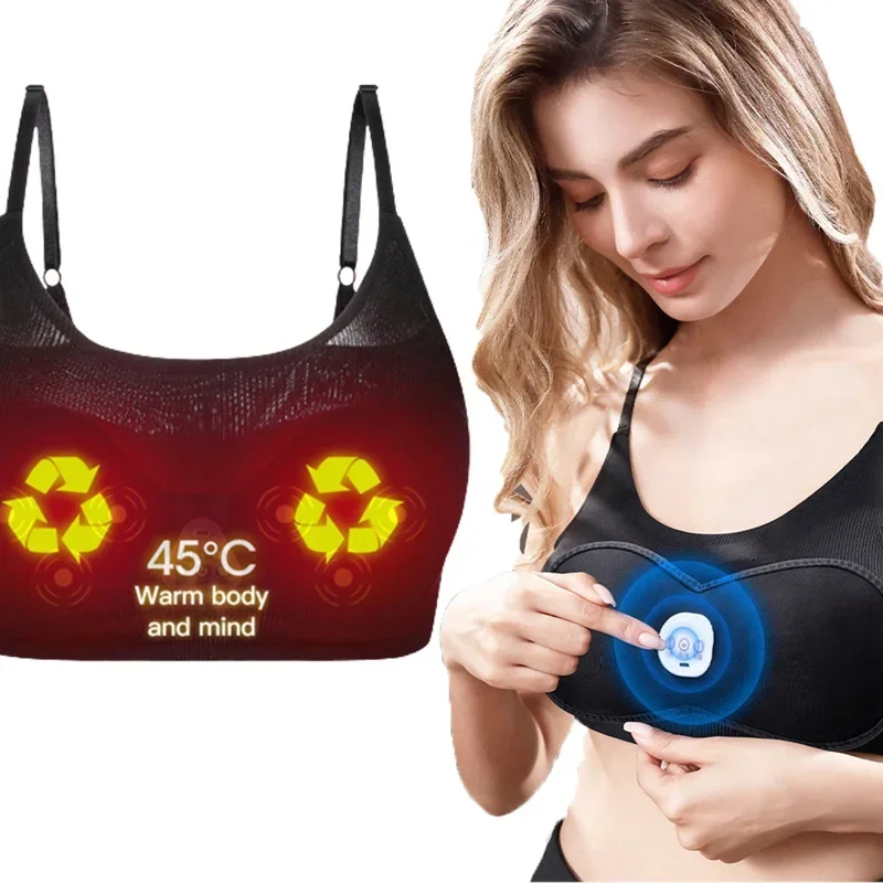 

Electric Breast Massager Intelligent Vibration Heating Hot Compress Stimulator Enhances Chest Shaping Relaxing Breast Care Massa