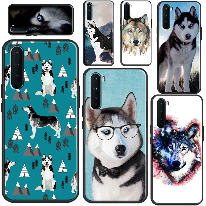 Siberian Husky Dog Case For OnePlus 9 10 Pro Nord2 8T 9R Coque For OPPO Realme 8 Pro 8i C3 C21 GT Neo 2 Master