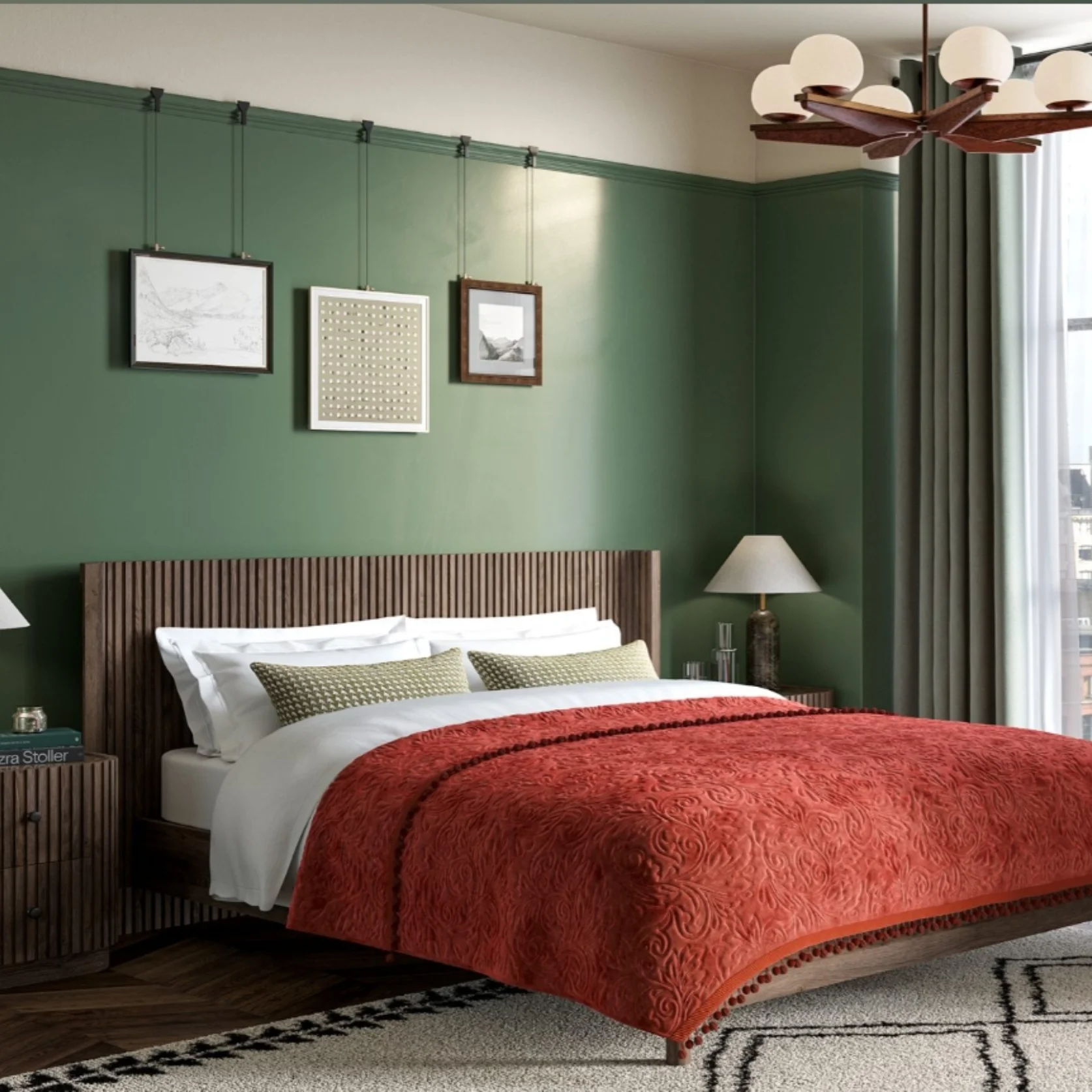 

Modern Elm Wooden Bed Frame With Headboard Solid Wood Double Bed Designs Wall Bed Style Home Furniture