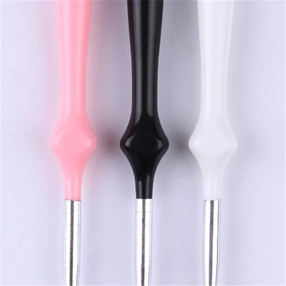 3 uds herramienta de pincel para decoración de uñas pincel de pintura de detalles finos de alta calidad para manicura DIY líneas de dibujo patrones de flores negro blanco rosa