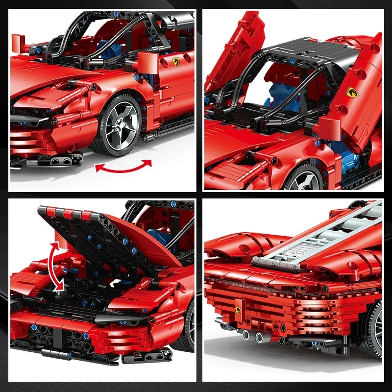 Nouveau jouet de voiture de course technique 1:14 blocs de construction de Sport Super vitesse Kit MOC briques d'assemblage pour cadeau adulte