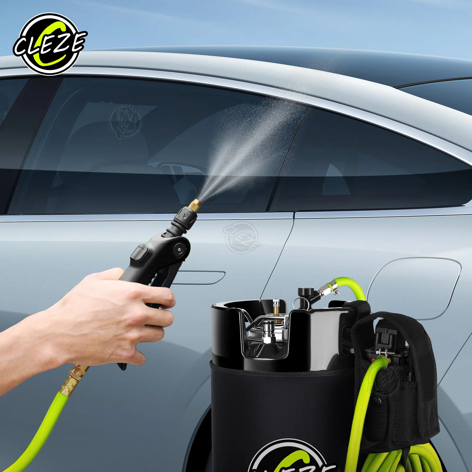 CLEZE 19L/5 Gallon Stainless Steel Electronic Airless Keg Sprayer Electric PPF Window Tint Installation Tool for Car Films