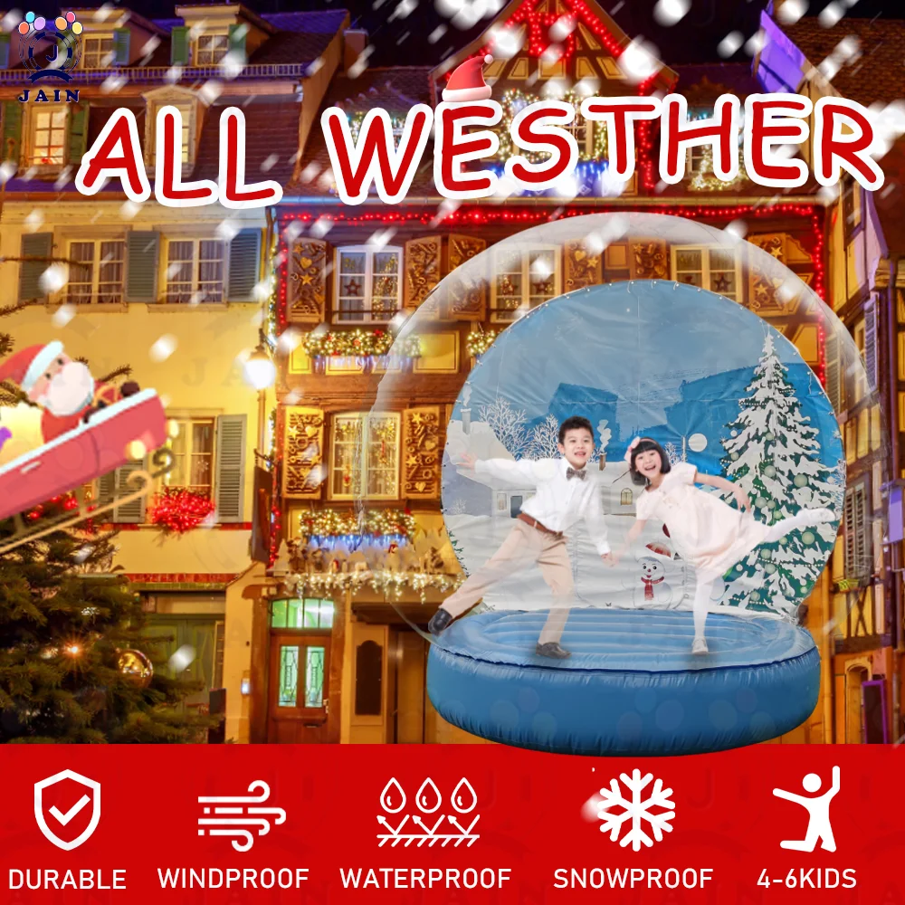 

Outdoor Christmas Yard Inflatable Snow Globe Photo Booth Advertising Transparent Bubble Dome With Blower, Pump For Party Event