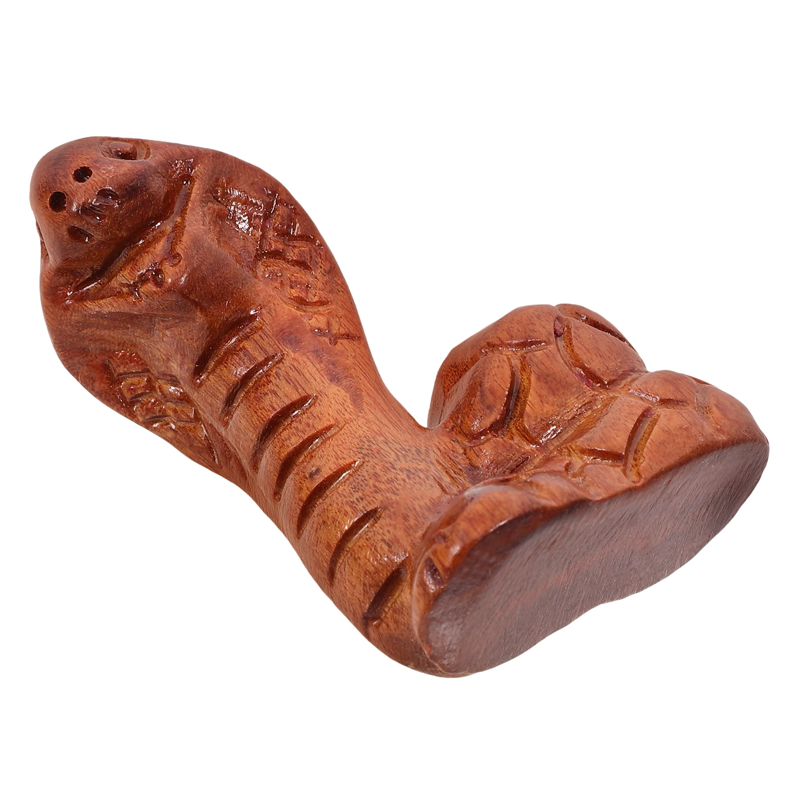 

Wooden Carved Small Snake Statue Realistic Snake Shape Smooth Texture Desktop Garden Decoration Simulation Animal Figures