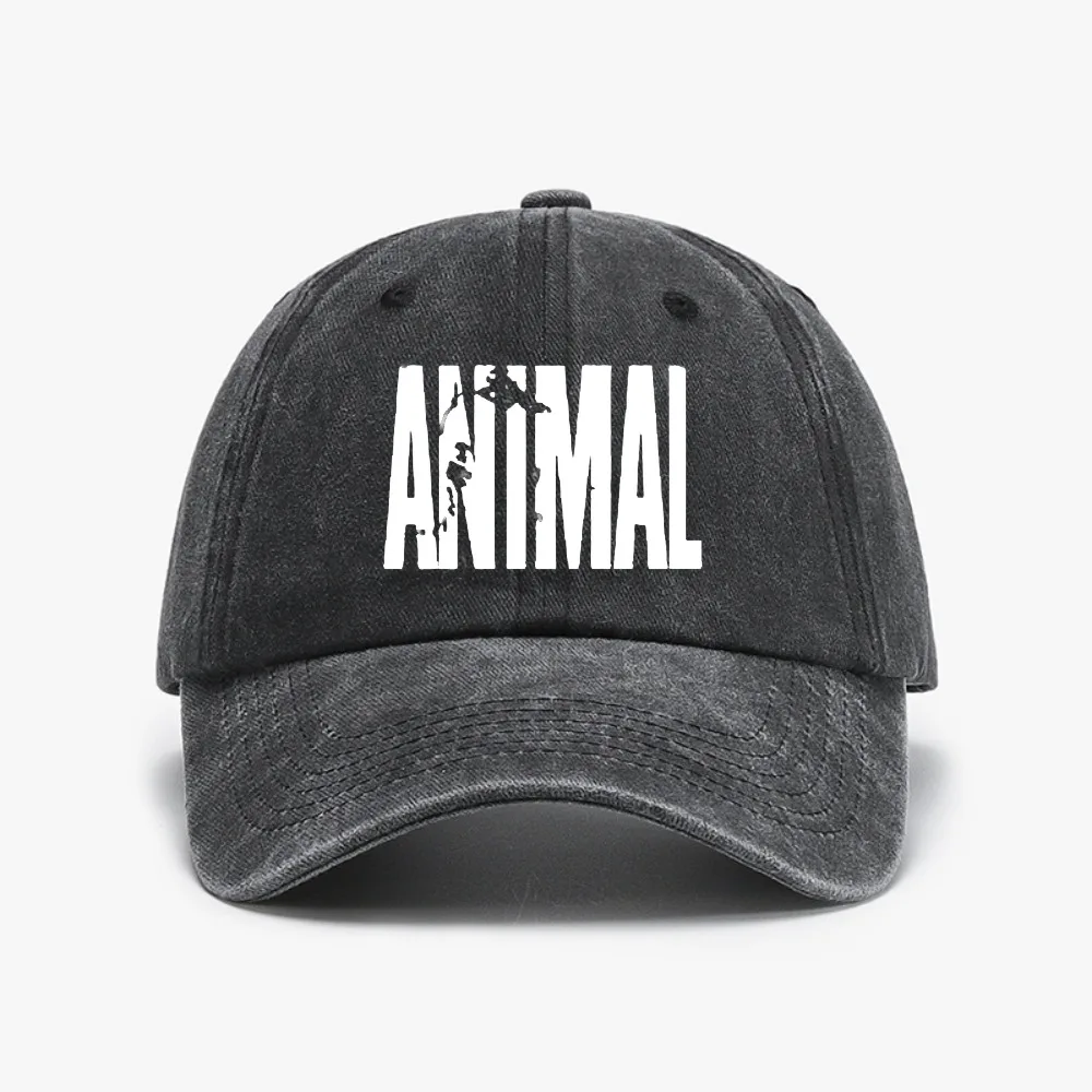 Men's Animal Muscle Baseball Cap Adjustable Snapback Hat Gym Fitness Streetwear Breathable Training cowboy hats