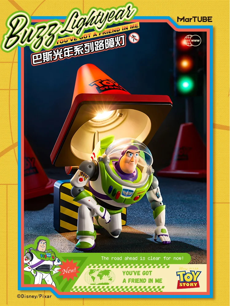 Original Disney Buzz Lightyear Roadblock Light Toy Story Serie Lighting 5h Buzz Lightyear Doll Ornamnet Collection Toys Kid Gift