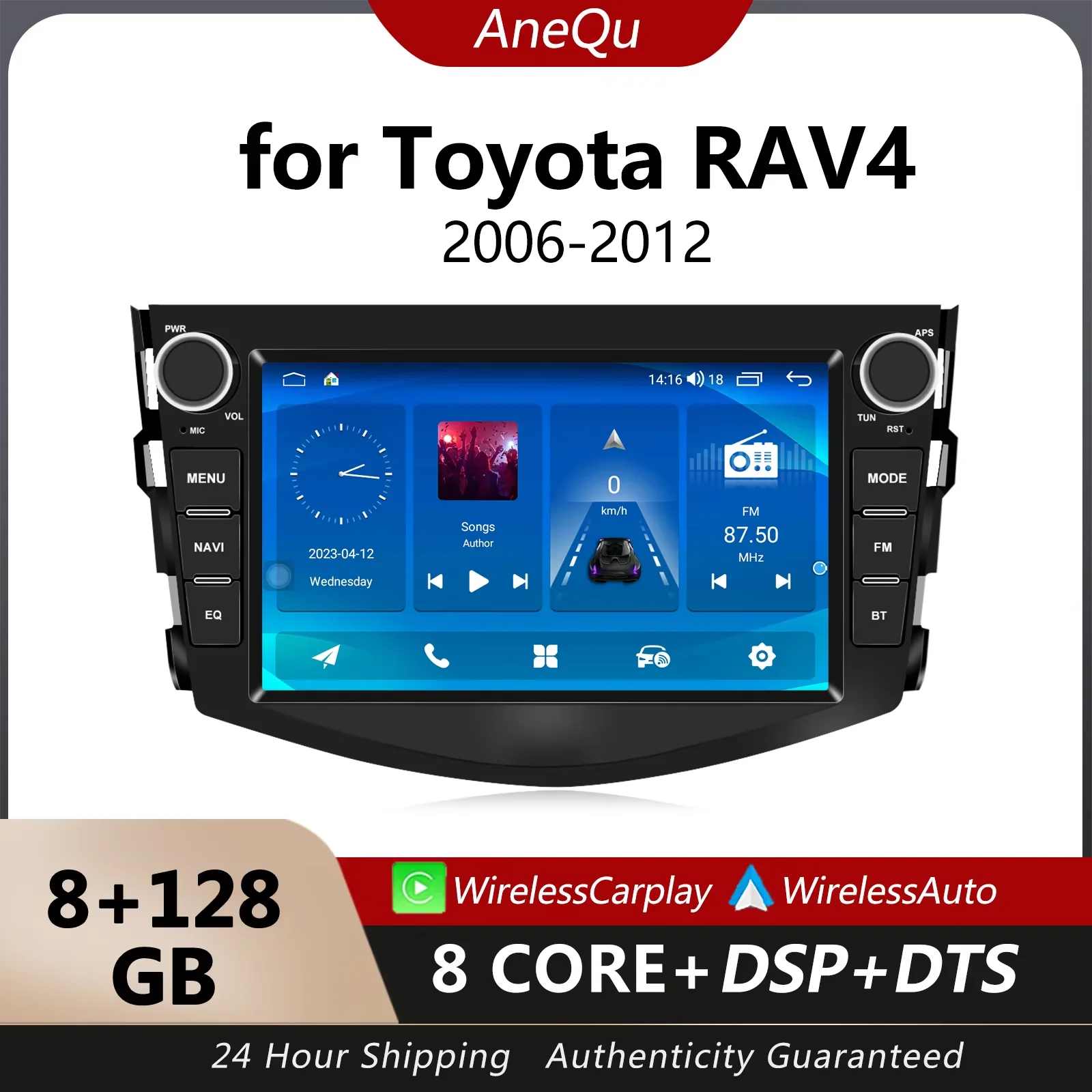 

Carplay Auto Radio For Toyota RAV4 2006-2012 Car Multimedia Player GPS Navigation Head Unit Stereo Player IPS