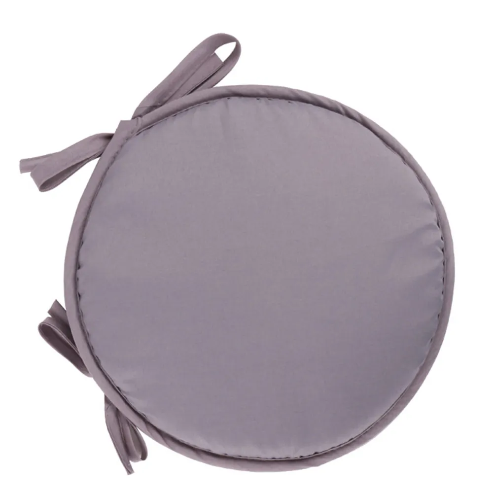 1Pcs Round Seat Cushion Light Grey Diameter 30Cm Thickened Sponge Chair Cushion for Home Office School Restaurant Dining Chair