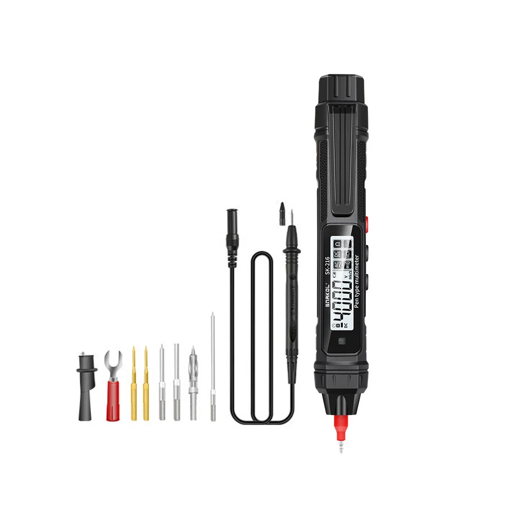 216 216B Compact Digital Multimeter Pen with NCV Live Wire Detector Backlit LCD Screen for Electrical Diagnostics