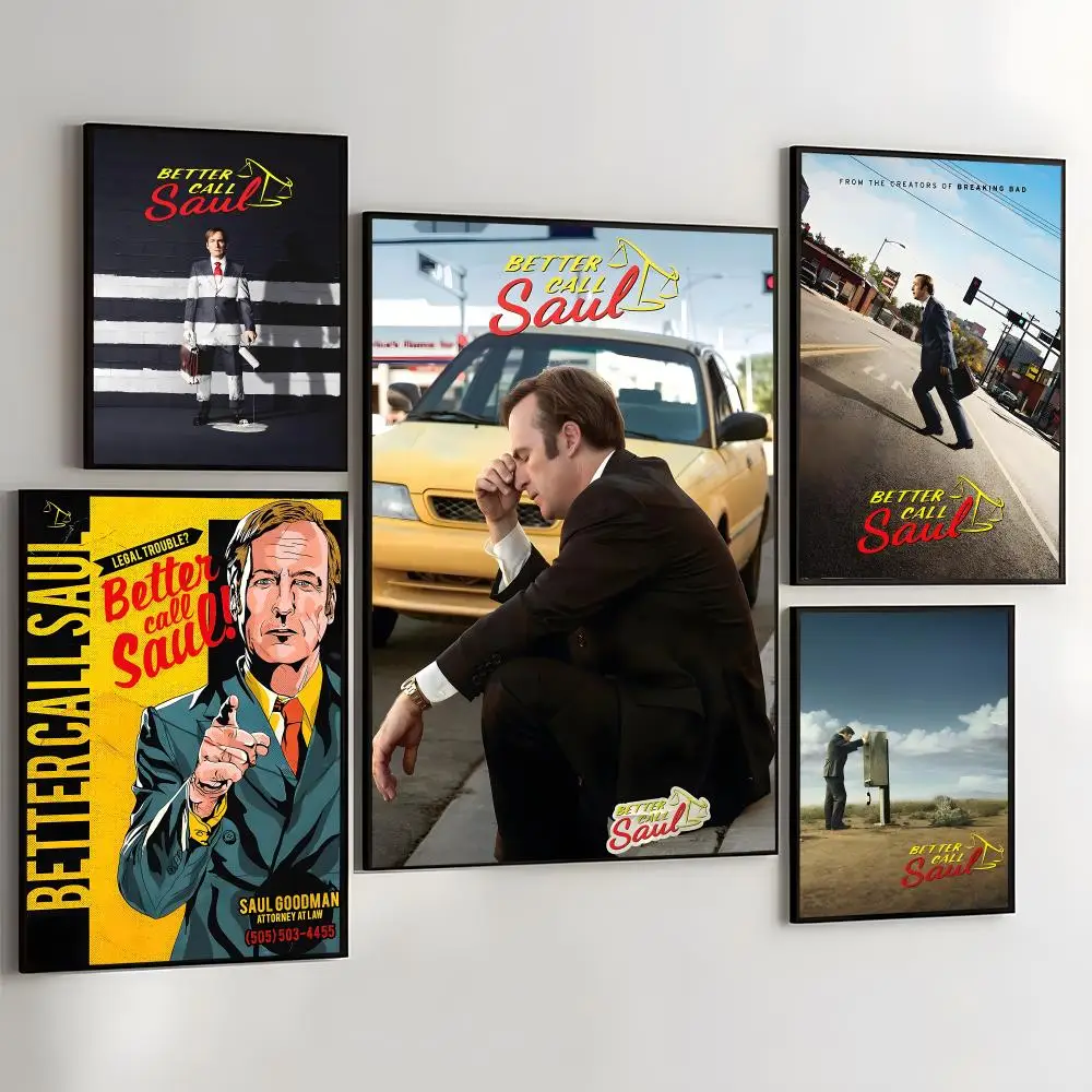 TV Show B-Better Call S-Saul Painting Calligraphy Self Adhesive Wall Art Waterproof Print For Bedroom Hallway Home Decor