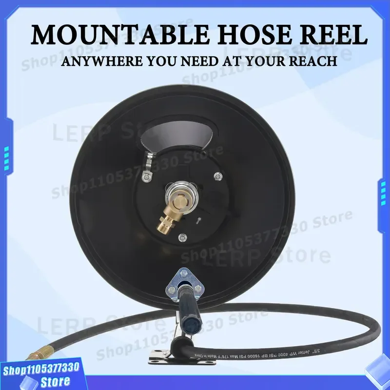 Manual High Pressure Pipe Reel 100ft 150ft Hand Cranked Winding Machine Portable Storage for Dredging Hose Wholesale Heavy