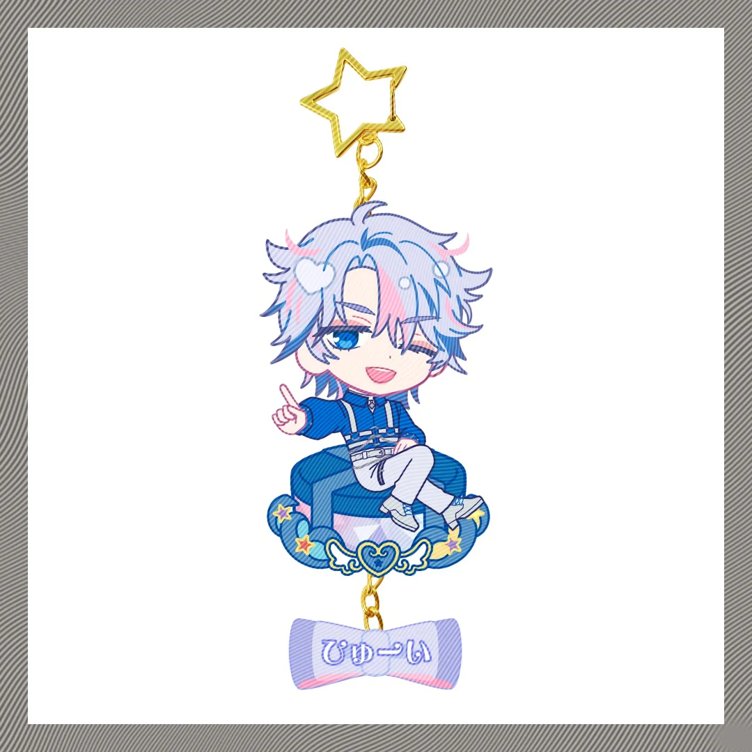 6CM  cute Anime Pretty Channel Acrylic Stand Keychain  Characters Ornament Accessories Goods Collection Gifts